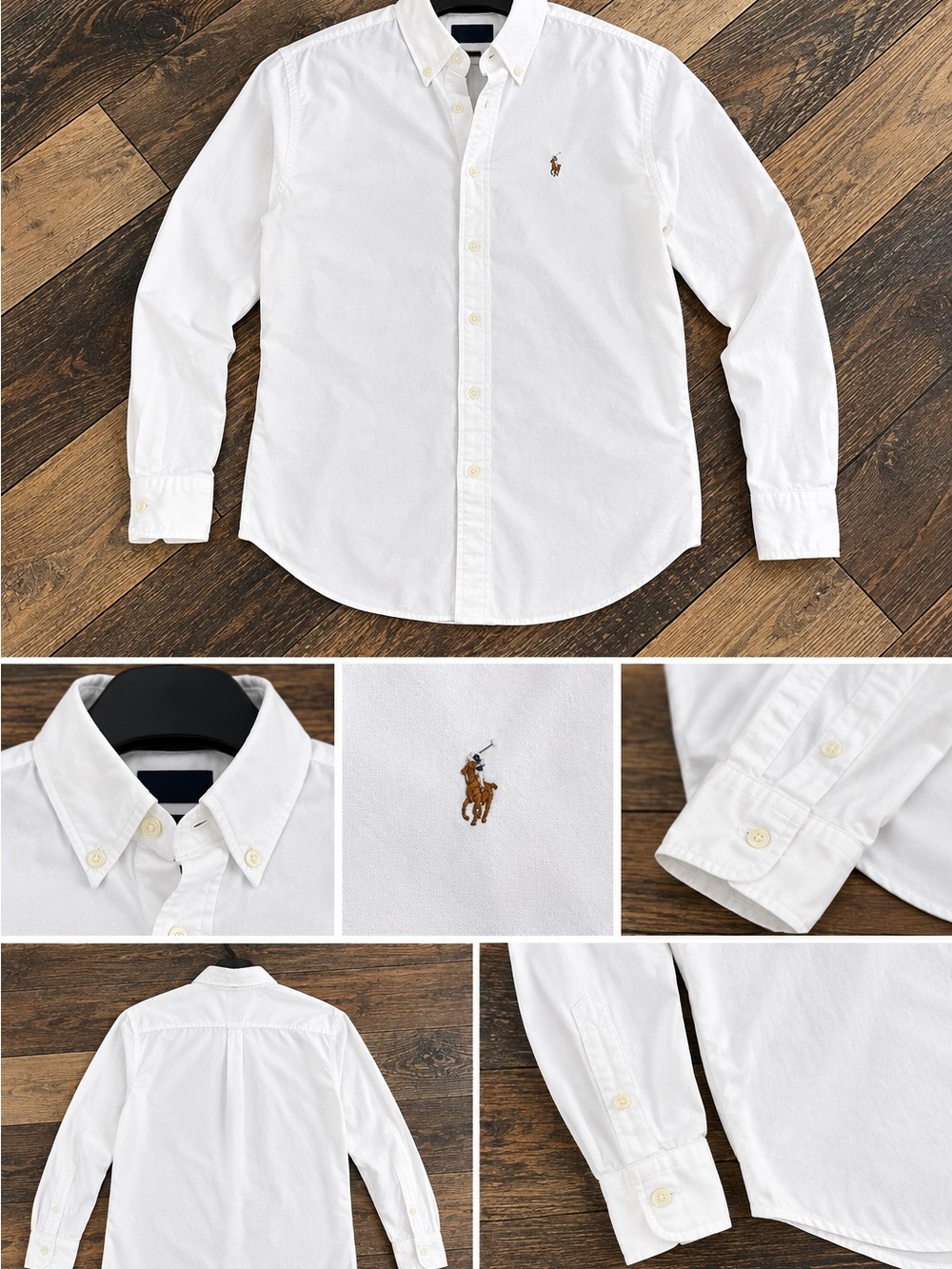 Polo by Ralph Lauren White Button-Down Oxford Shirt with Pony Logo